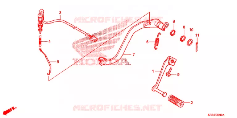 PEDAL Honda MOTO 230 CRF 2009  CRF230L9