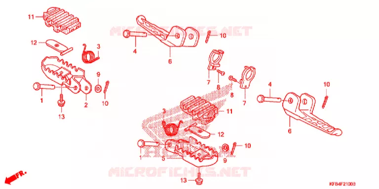 PEDAL Honda MOTO 230 CRF 2009  CRF230L9