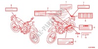CAUTION LABEL (1) for Honda CRF 250 L RED 2013