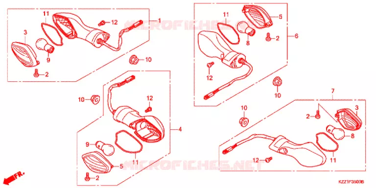 INDICATOR (2) Honda MOTO 250 CRF 2013  CRF250LD