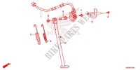 MAIN STAND   BRAKE PEDAL for Honda CRF 250 L RED 2014