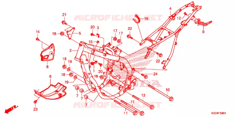 FRAME Honda MOTO 250 CRF 2014  CRF250LE