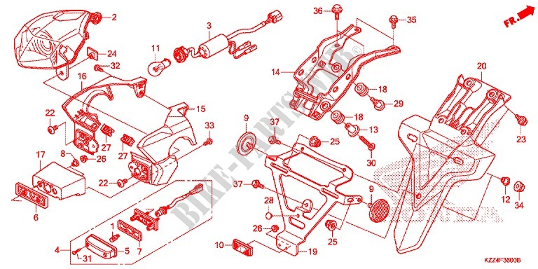 TAILLIGHT (2) for Honda CRF 250 L 2014