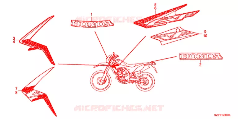 STICKERS (CRF250L) Honda MOTO 250 CRF 2016  CRF250LF