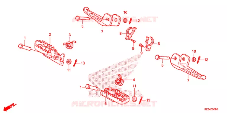 PEDAL Honda MOTO 250 CRF 2015  CRF250LF