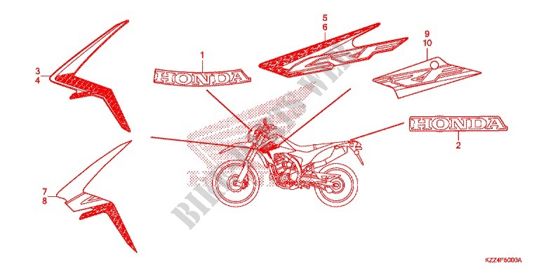 STICKERS (1) for Honda CRF 250 L 2016