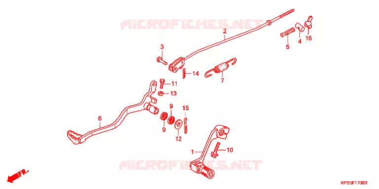 PEDAL Honda MOTO 230 CRF 2012  CRF230FB