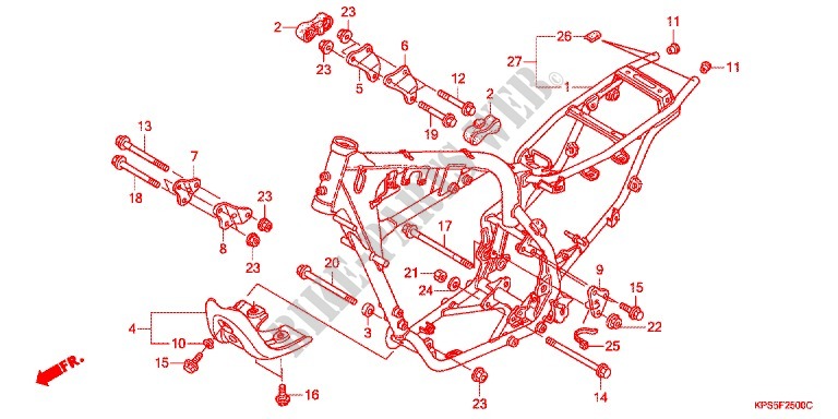 FRAME for Honda CRF 230 F 2016