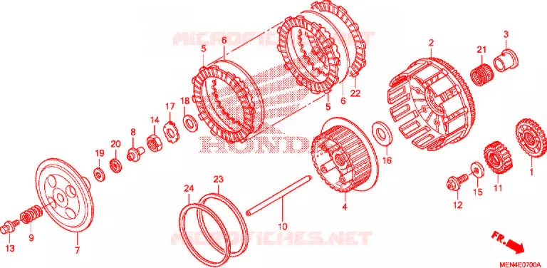 CLUTCH Honda MOTO 450 CRF 2009  CRF450R9