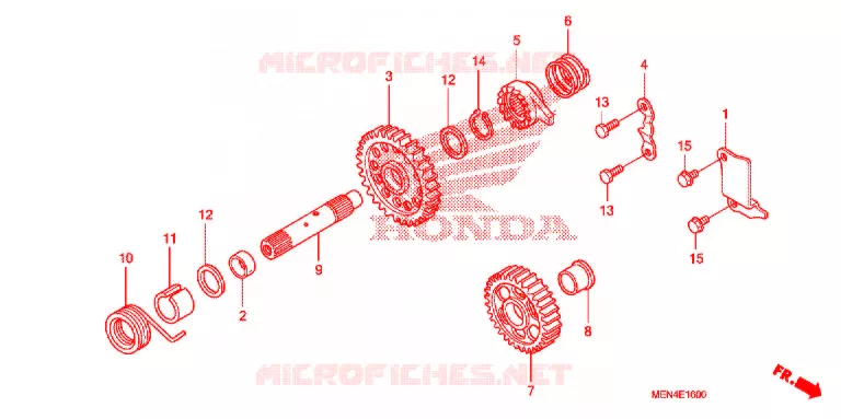 KICKSTARTER AXLE Honda MOTO 450 CRF 2012  CRF450RC