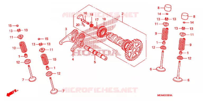 CAMSHAFT Honda MOTO 450 CRF 2012  CRF450RC