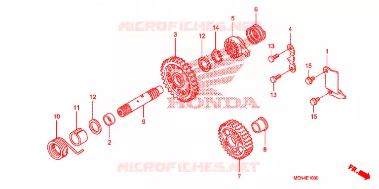 KICKSTARTER AXLE Honda MOTO 450 CRF 2012  CRF450RC