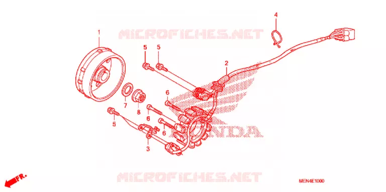 LEFT CRANKCASE COVER - ALTERNATOR (2) Honda MOTO 450 CRF 2012  CRF450RC