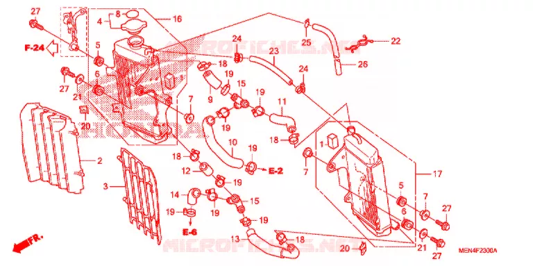 RADIATOR Honda MOTO 450 CRF 2012  CRF450RC