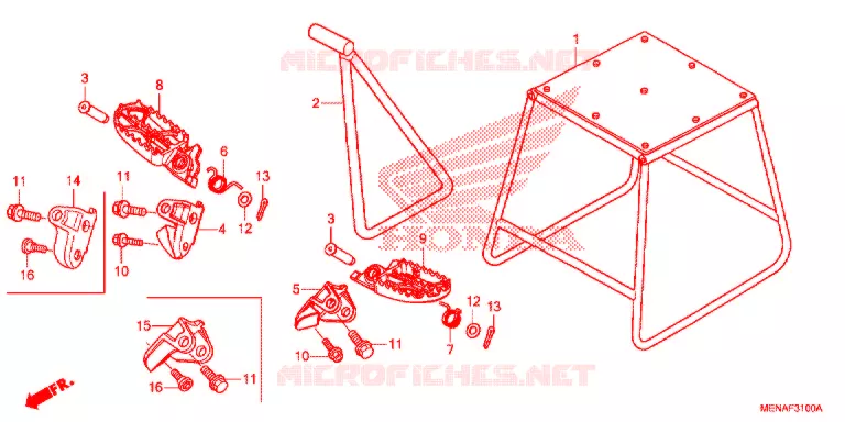 FOOT REST - STAND Honda MOTO 450 CRF 2013  CRF450RD