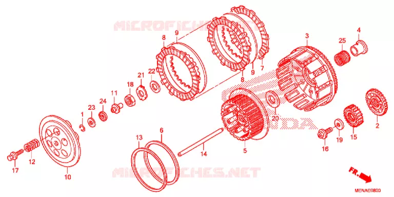 CLUTCH Honda MOTO 450 CRF 2014  CRF450RE