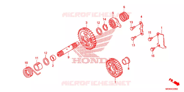 KICKSTARTER AXLE Honda MOTO 450 CRF 2015  CRF450RF