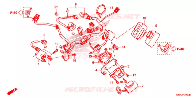 WIRE HARNESS/BATTERY Honda MOTO 450 CRF 2016  CRF450RG