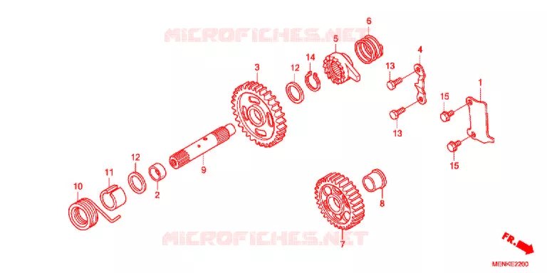 KICKSTARTER AXLE Honda MOTO 450 CRF 2016  CRF450RG
