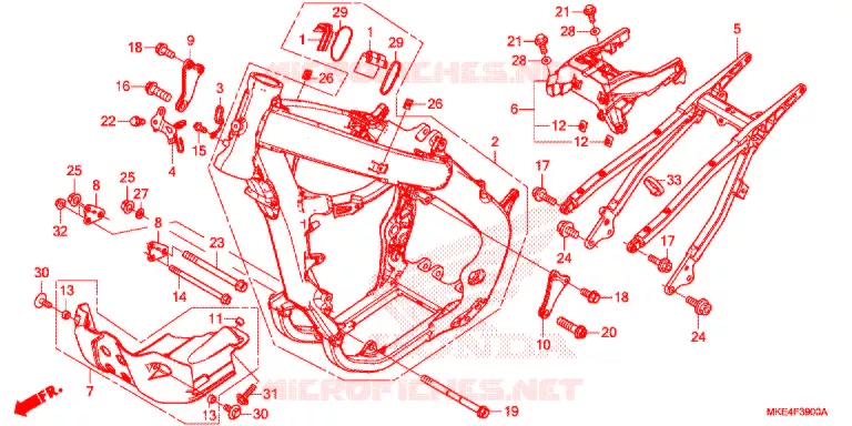 FRAME Honda MOTO 450 CRF 2017  CRF450RH
