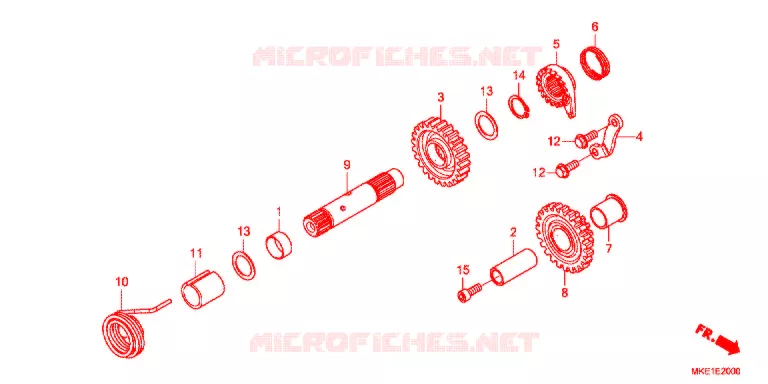 KICKSTARTER AXLE Honda MOTO 450 CRF 2017  CRF450RH