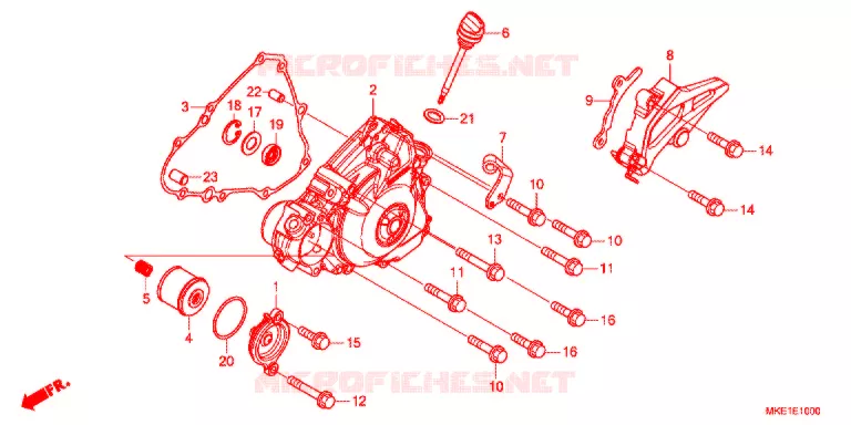 LEFT CRANKCASE COVER - ALTERNATOR (2) Honda MOTO 450 CRF 2017  CRF450RH
