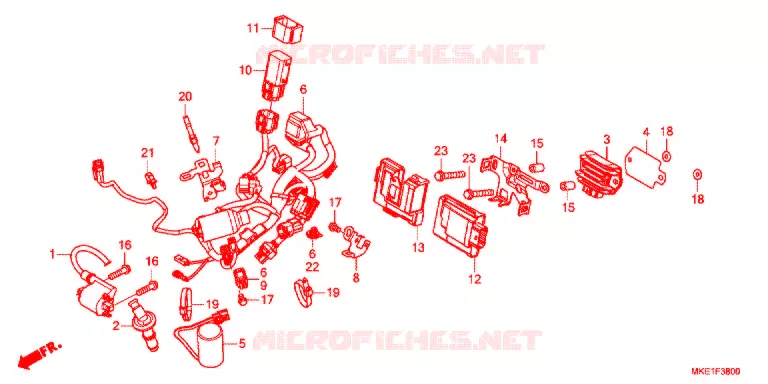 WIRE HARNESS/BATTERY Honda MOTO 450 CRF 2017  CRF450RH