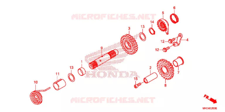 KICKSTARTER AXLE Honda MOTO 450 CRF 2017  CRF450RXH