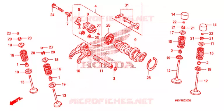 CAMSHAFT Honda MOTO 450 CRF 2008  CRF450X8