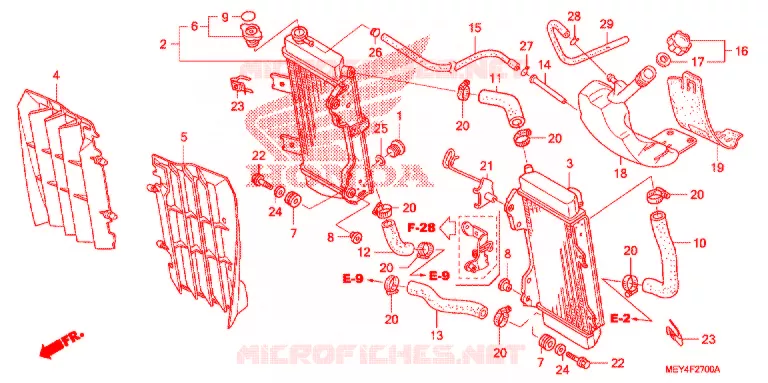RADIATOR Honda MOTO 450 CRF 2008  CRF450X8
