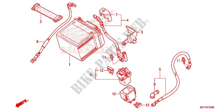 TOOLS   BATTERY BOX for Honda CRF 450 X 2014
