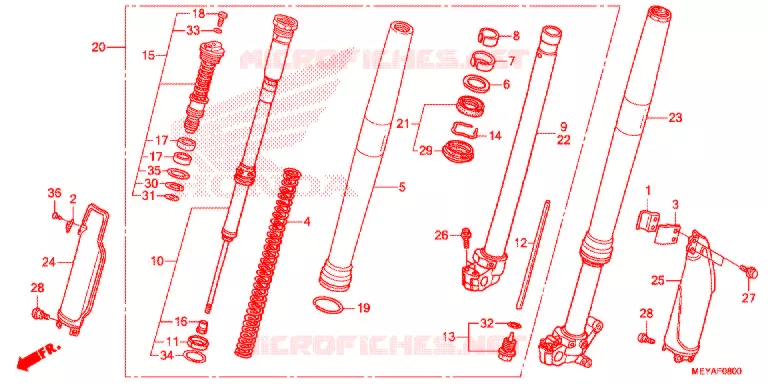 FRONT FORK Honda MOTO 450 CRF 2015  CRF450XF