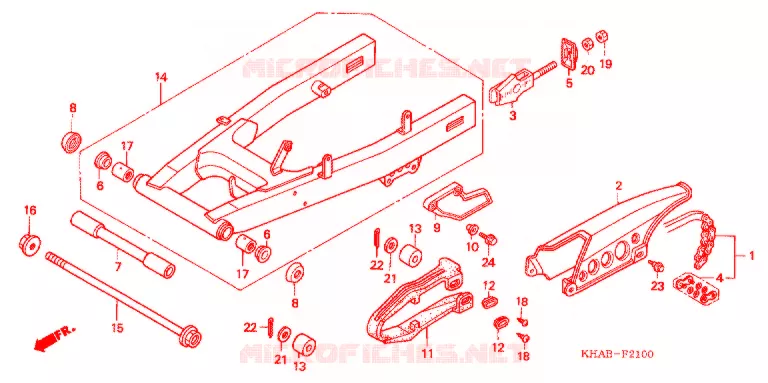 SWINGARM - CHAIN CASE Honda MOTO 200 CTX 2013  CTX2003