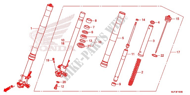 FRONT FORK for Honda AFRICA TWIN 1000 2017