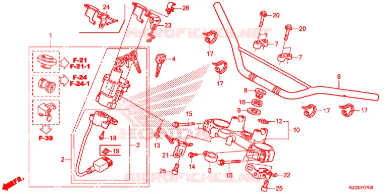 HANDLE PIPE/TOP BRIDGE (2) Honda MOTO 250 CRF 2017  CRF250LAH