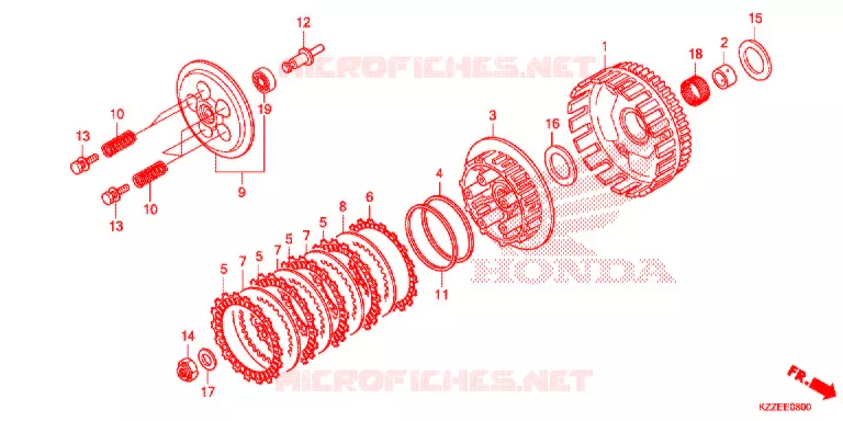 CLUTCH Honda MOTO 250 CRF 2017  CRF250RLH