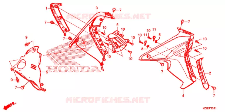 RADIATOR SIDE PANELS (CRF250RL/RLA) Honda MOTO 250 CRF 2017  CRF250RLH