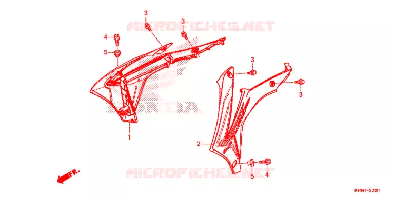 RADIATOR SIDE PANELS Honda MOTO 250 CRF 2017  CRF250RH