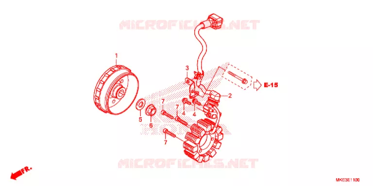 LEFT CRANKCASE COVER - ALTERNATOR (2) Honda MOTO 450 CRF 2017  CRF450RH