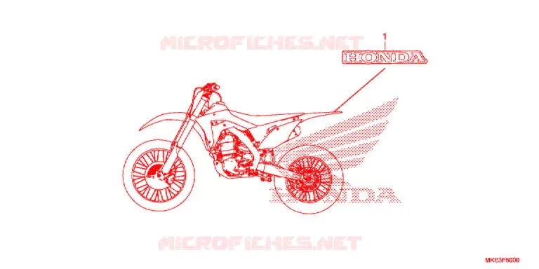 STICKERS Honda MOTO 450 CRF 2017  CRF450RH