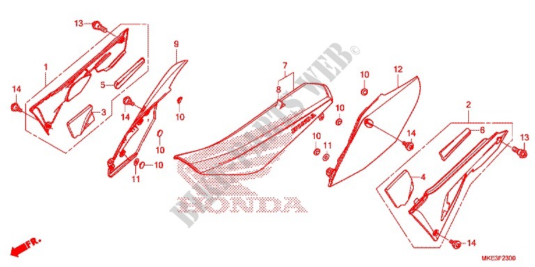 SEAT   COWL for Honda CRF 450 RX ENDURO 2017
