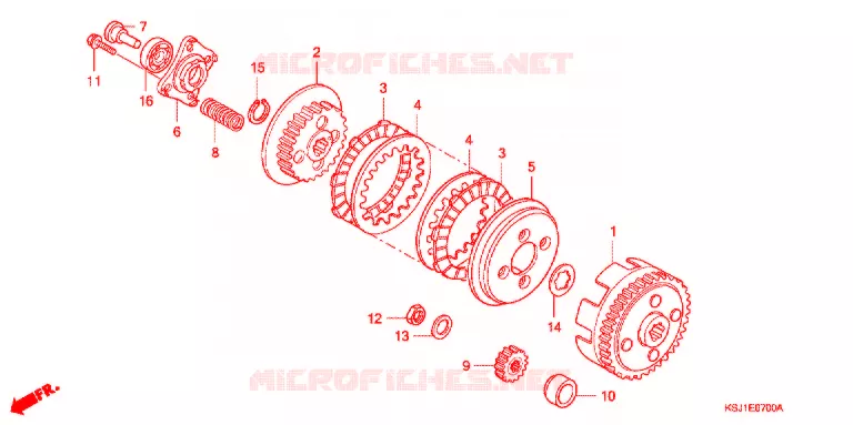 CLUTCH Honda MOTO 100 CRF 2007  CRF100F7