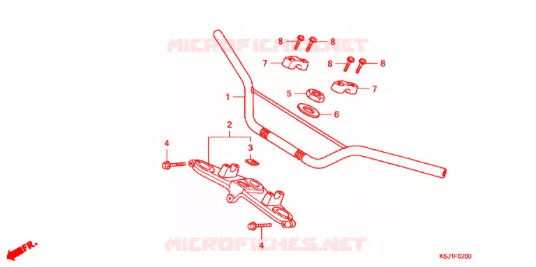 HANDLEBAR Honda MOTO 100 CRF 2007  CRF100F7