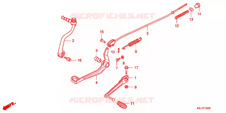 PEDAL Honda MOTO 100 CRF 2009  CRF100F9