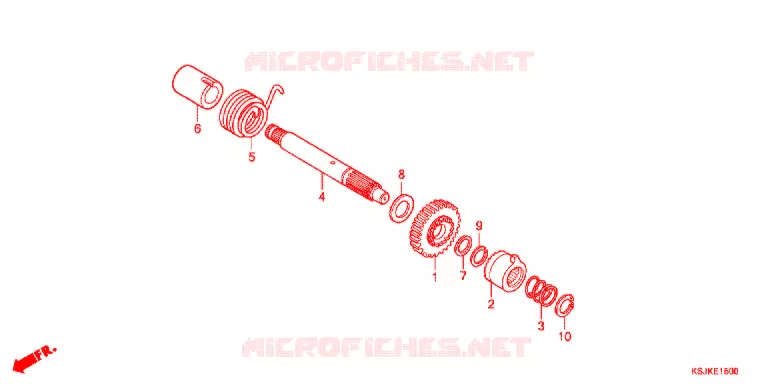 KICKSTARTER AXLE Honda MOTO 100 CRF 2012  CRF100FC