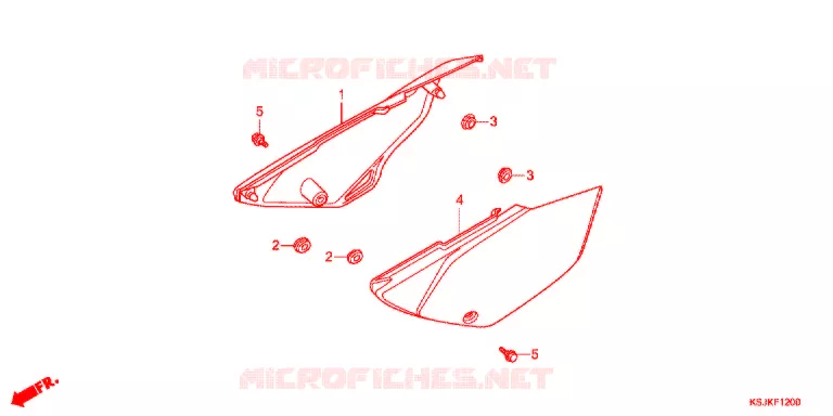 SIDE COVERS Honda MOTO 100 CRF 2012  CRF100FC
