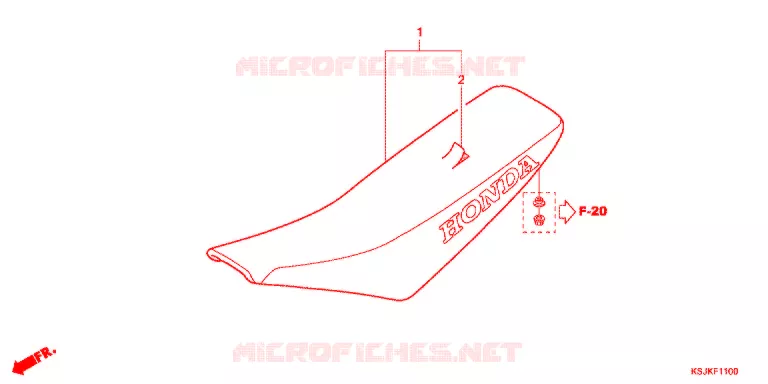 SINGLE SEAT (2) Honda MOTO 100 CRF 2013  CRF100FD