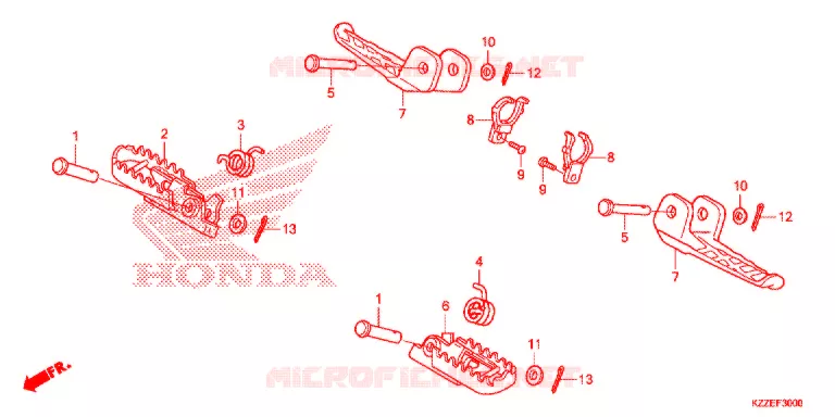 PEDAL Honda MOTO 250 CRF 2017  CRF250RLH