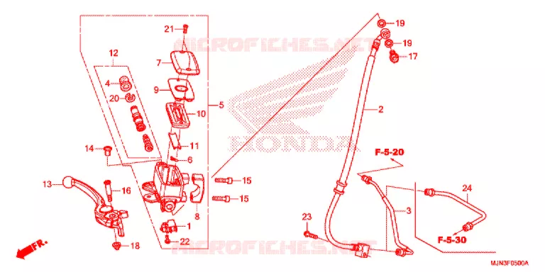 FRONT BRAKE MASTER CYLINDER Honda MOTO 1300 CTX 2016  CTX1300AG