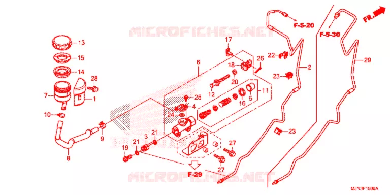 REAR BRAKE MASTER CYLINDER Honda MOTO 1300 CTX 2016  CTX1300AG